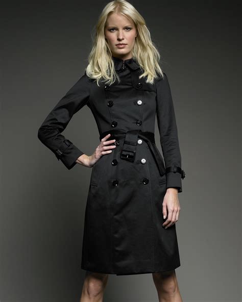 burberry prorsum trench coat black|burberry tiered hem trench coat.